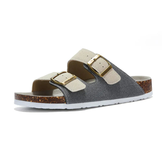 Tokio Sandal - Gray and Cream