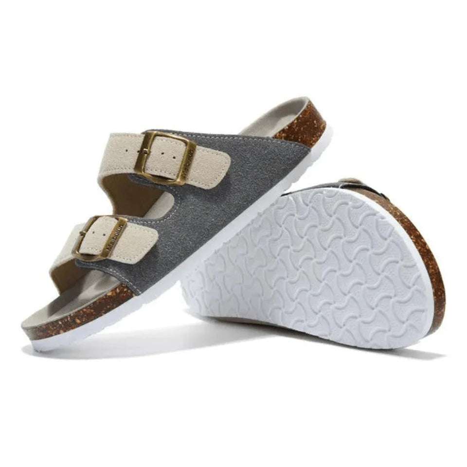 Tokio Sandal - Gray and Cream