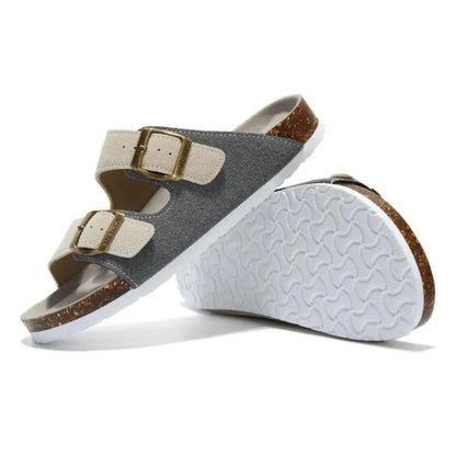 Tokio Sandal - Gray and Cream