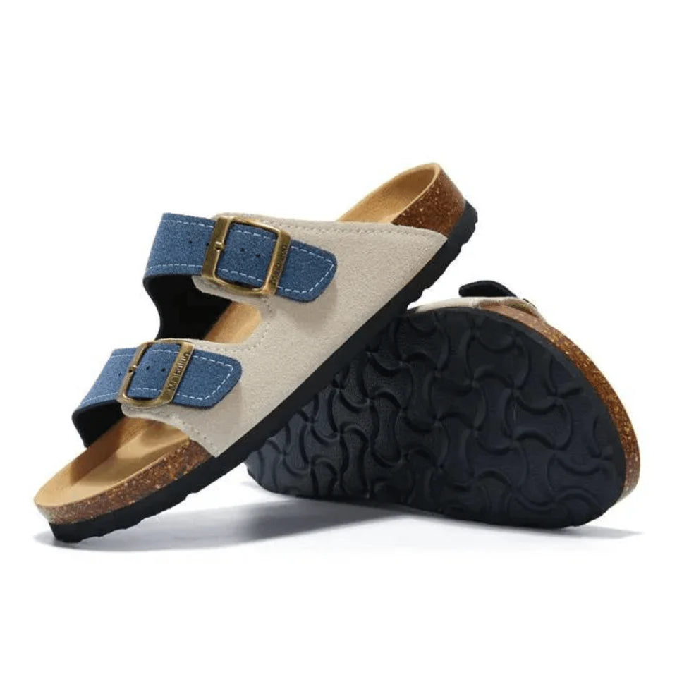 Tokio Sandal - Cream and Blue
