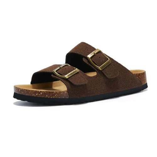 Tokio Suede Sandal - Dark Brown