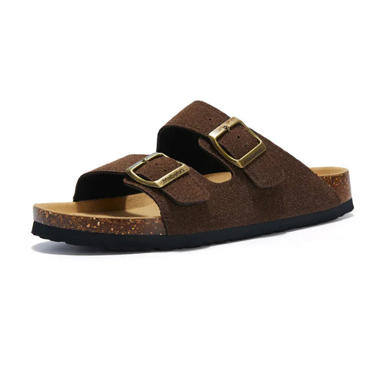 Tokio Suede Sandal - Dark Brown