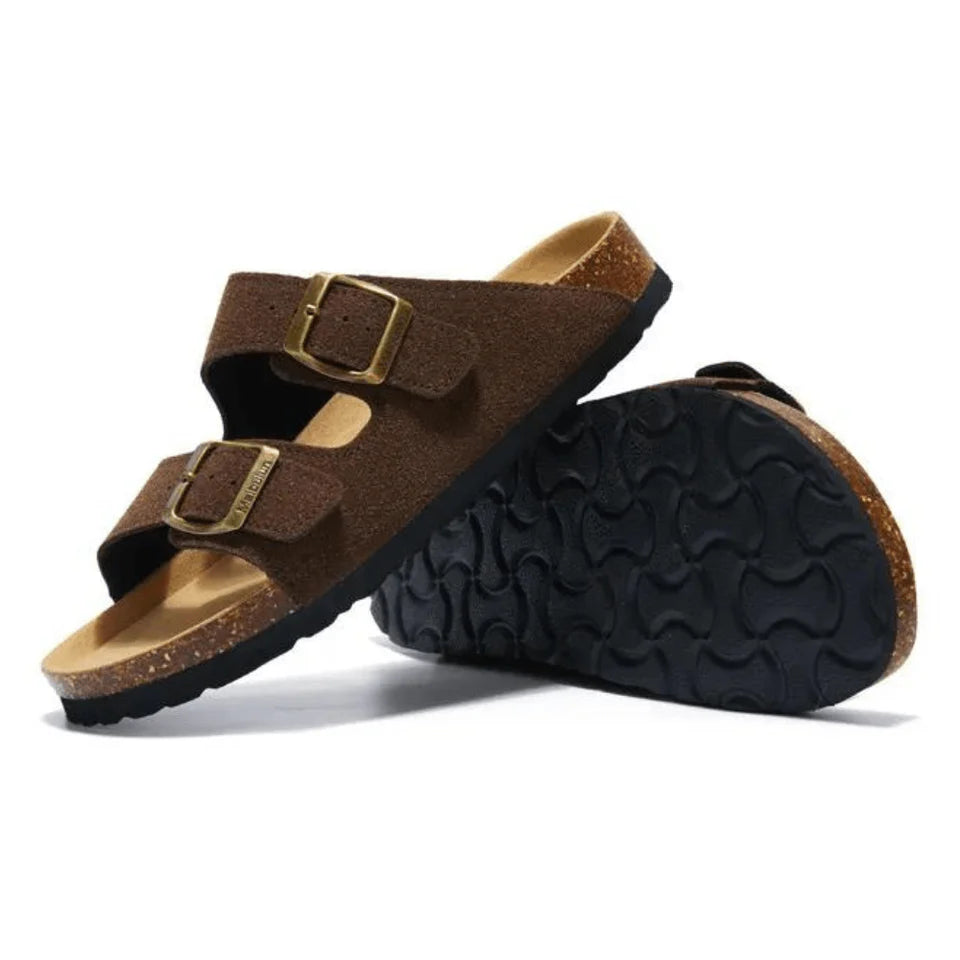 Tokio Suede Sandal - Dark Brown