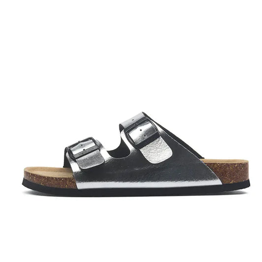 Tokio Leather Sandal - Silver