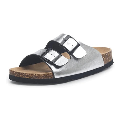 Tokio Leather Sandal - Silver
