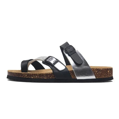 Greece Sandal - Black and Silver